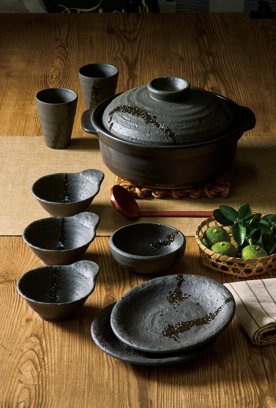 真山 陶器セット 全６点 和食器 黒 取り鉢 とんすい 鍋 14cm 260ml 和食器 おしゃれ 小鉢 陶器 四季彩陶器