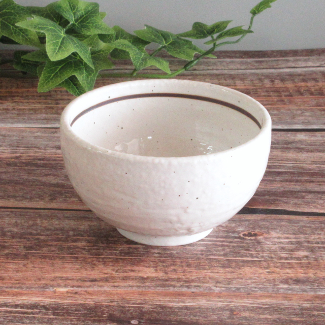 和食器 小さめ丼 12cm 480ml おしゃれ 陶器 四季彩陶器 美濃焼 業務用 粉引ライン 石目 4.0丼 51522036