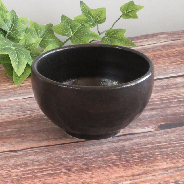 和食器 小さめ丼 13cm 590ml おしゃれ 陶器 四季彩陶器 美濃焼 業務用 ゆず黒耀 石目 4.2丼 51535035