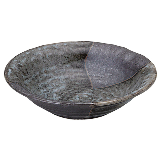 煮物鉢 中鉢 食器 陶器 19.5cm 中鉢 和食器 おしゃれ 四季彩陶器 美濃焼 業務用 電子レンジ 食洗器対応 山がすみ 石目6.0鉢 51538050