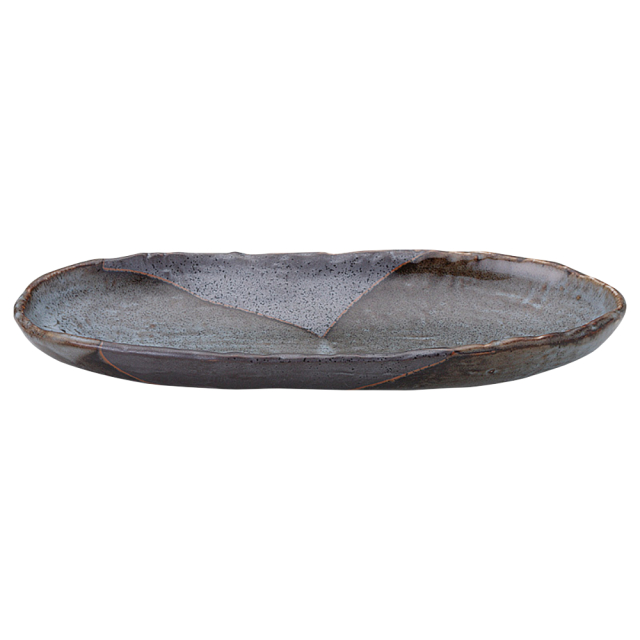 和食器 長皿 おしゃれ 33cm 細長皿 四季彩陶器 美濃焼 業務用 山がすみ 石目 長皿 51538090