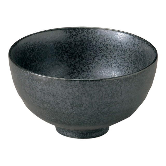 ご飯茶碗 黒 11cm 340ml おしゃれ 陶器 四季彩陶器 美濃焼 業務用 黒洋 茶碗 53031030