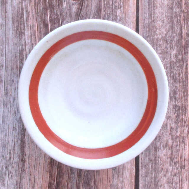 小皿 取り皿 12cm 陶器 プレート 和食器 四季彩陶器 美濃焼 業務用 赤帯 53114010