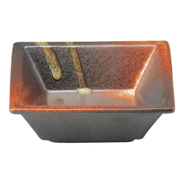 小鉢 四角 陶器 11cm 浅鉢 和食器 豆皿定食 四季彩陶器 美濃焼 業務用 電子レンジ 食洗器対応 明志野 53362040