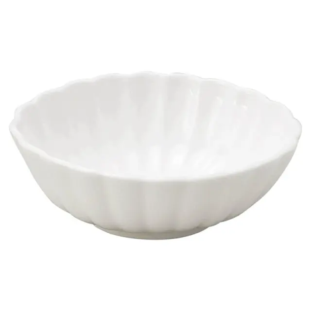 11cm 小鉢 楕円 鉢 陶器 和食器 四季彩陶器 美濃焼 業務用 電子レンジ 食洗器対応 かすみ 白 56100097