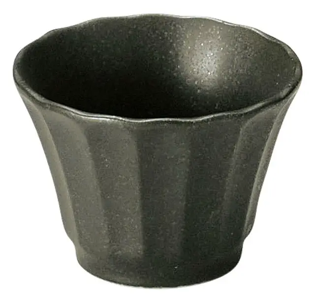 ぐい呑み おちょこ 陶器 5cm 40ml 和食器 四季彩陶器 美濃焼 業務用 かすみ 黒 56130056