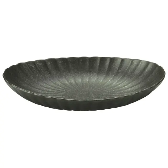 楕円皿 13cm 小皿 前菜皿 オーバルプレート 和食器 陶器 四季彩陶器 美濃焼 業務用 かすみ 黒 56130077