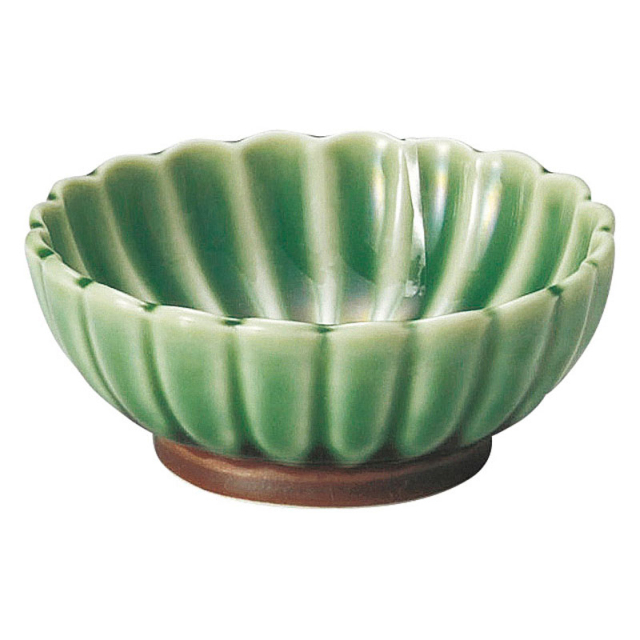 小鉢 7cm おしゃれ 陶器 ボウル カフェ食器 四季彩陶器 美濃焼 業務用 かすみ 緑 56171090