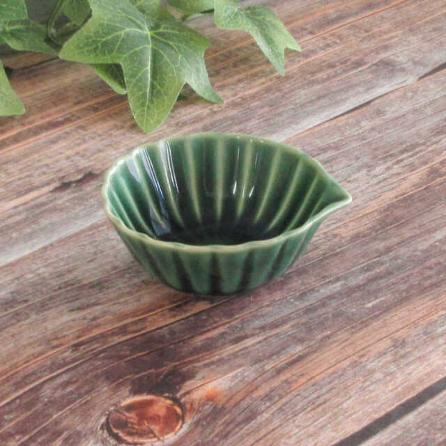 7cm 小鉢 口付 陶器 和食器 四季彩陶器 美濃焼 業務用 電子レンジ 食洗器対応 かすみ 緑 56171096