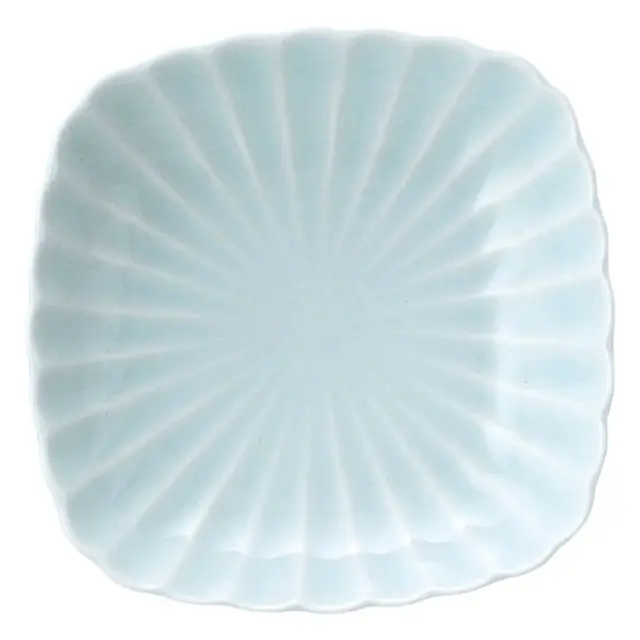 小鉢 12cm 150ml 陶器 角皿 浅鉢 四季彩陶器 美濃焼 業務用 かすみ 青白 56180069