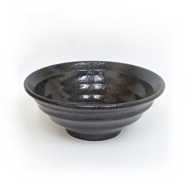 ラーメン丼 どんぶり 20cm 1000ml 黒 うどん お蕎麦 丼ぶり おしゃれ 四季彩陶器 美濃焼 業務用 鳴門 黒耀 11-139-16