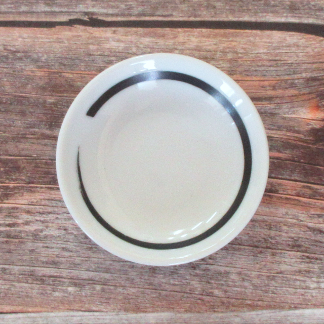 小皿 しょうゆ皿 深皿 おしゃれ 10cm 陶器 四季彩陶器 美濃焼 業務用 黒刷毛目ライン 11-204-3