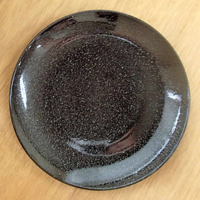 大皿 和食器 おしゃれ 28cm パスタ皿 カレー皿 陶器 四季彩陶器 美濃焼 業務用 黒御影 11-205-1