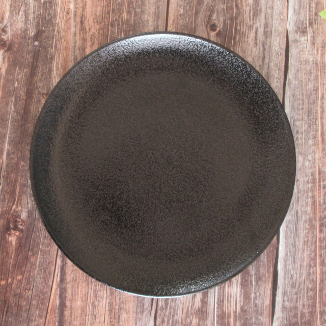 ケーキ皿 パン皿 おしゃれ 19cm 陶器 四季彩陶器 美濃焼 業務用 和風中華 黒耀 11-213-5