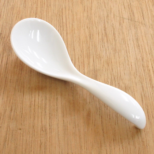 レンゲ スプーン 陶器 おしゃれ 白 丸い れんげ 食器 四季彩陶器 美濃焼 業務用  11-242-11