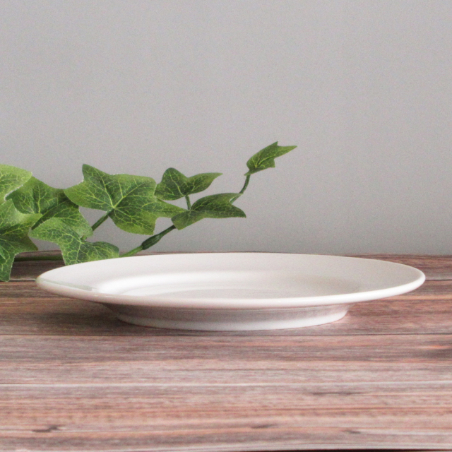 皿 リムプレート 21cm おしゃれ 陶器 食器 白い食器 四季彩陶器 美濃焼