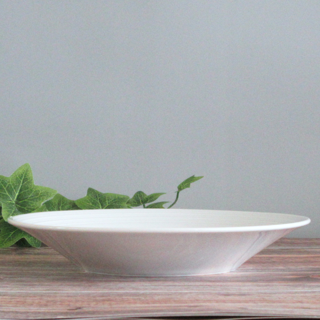 深皿 25cm スープ皿 パスタ皿 カレー皿 白い陶器 業務用 おしゃれ 食器