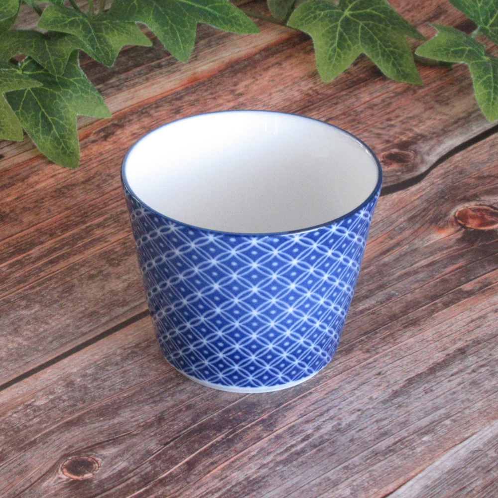 つゆ入れ 蕎麦猪口 225ml おしゃれ 和食器 陶器 四季彩陶器 美濃焼 業務用 古青藍 藍七宝 51281195