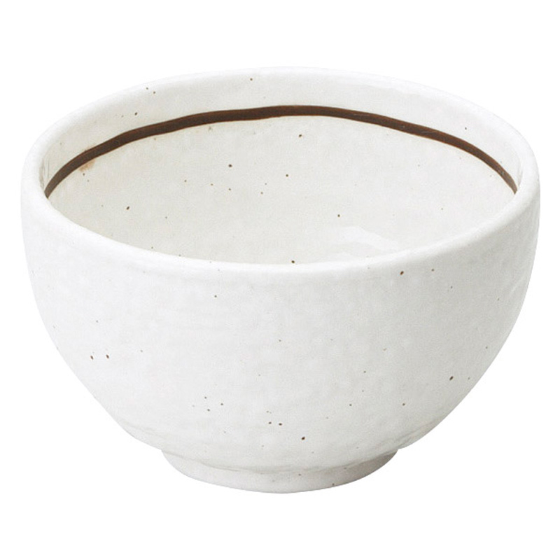 和食器 小さめ丼 13cm 590ml 和食器 おしゃれ 陶器 四季彩陶器 美濃焼 業務用 粉引ライン 石目 4.2丼 51522035