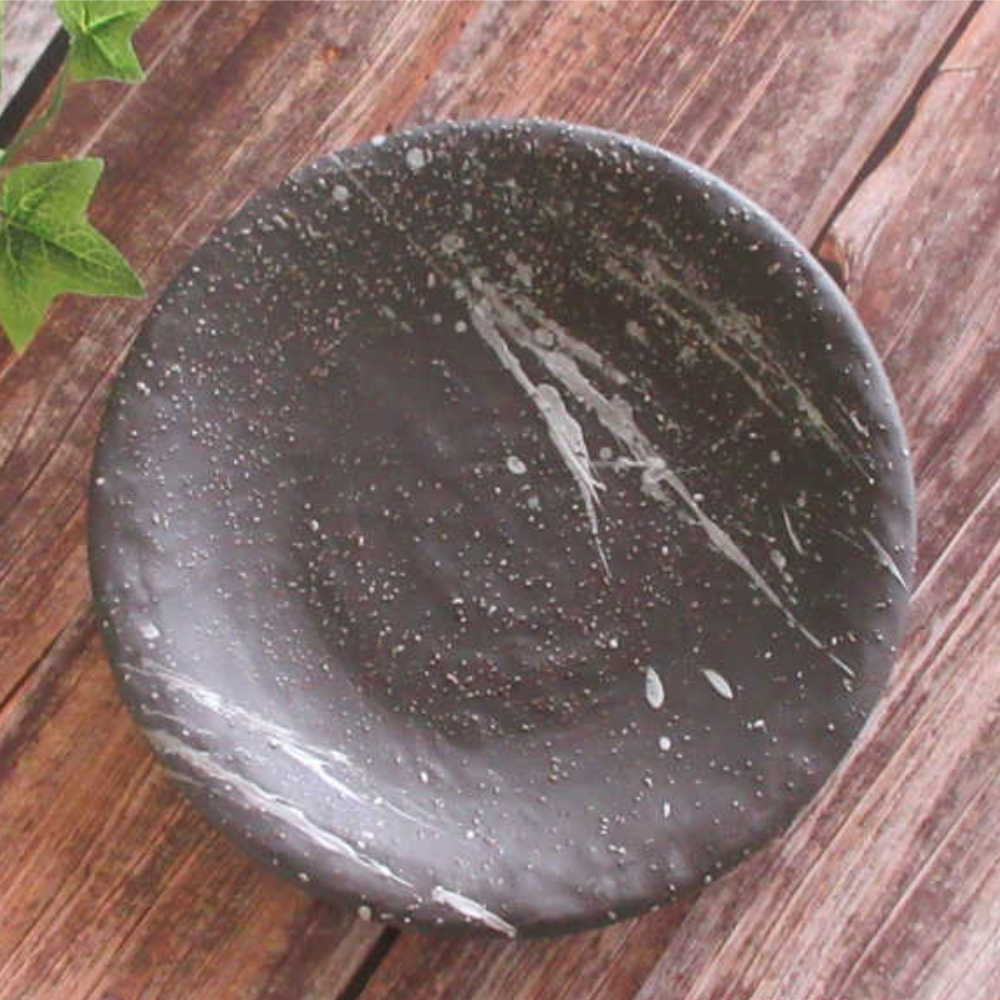 和食器 パスタ皿 おしゃれ 22cm 四季彩陶器 美濃焼 業務用 吹雪 石目 丸皿 51532008