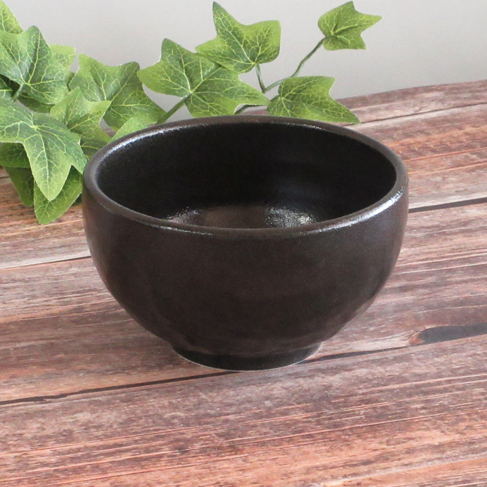 和食器 小さめ丼 13cm 590ml おしゃれ 陶器 四季彩陶器 美濃焼 業務用 ゆず黒耀 石目 4.2丼 51535035