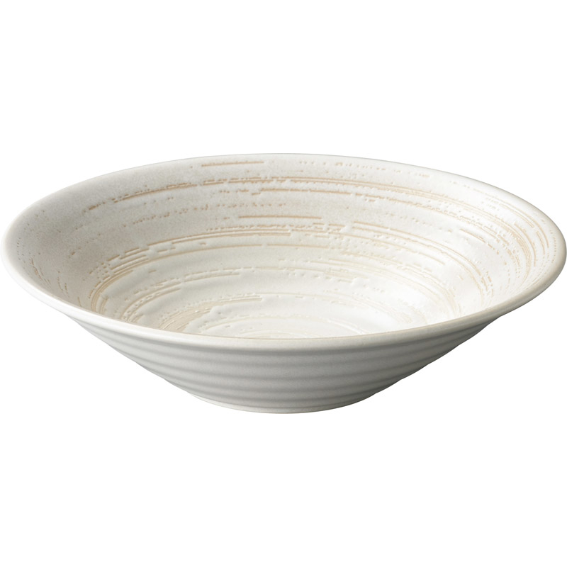 パスタ皿 カレー皿 和食器 ボウル 食器 おしゃれ 鉢 23cm 和モダン 四季彩陶器 美濃焼 業務用 ひより リップル 53112052