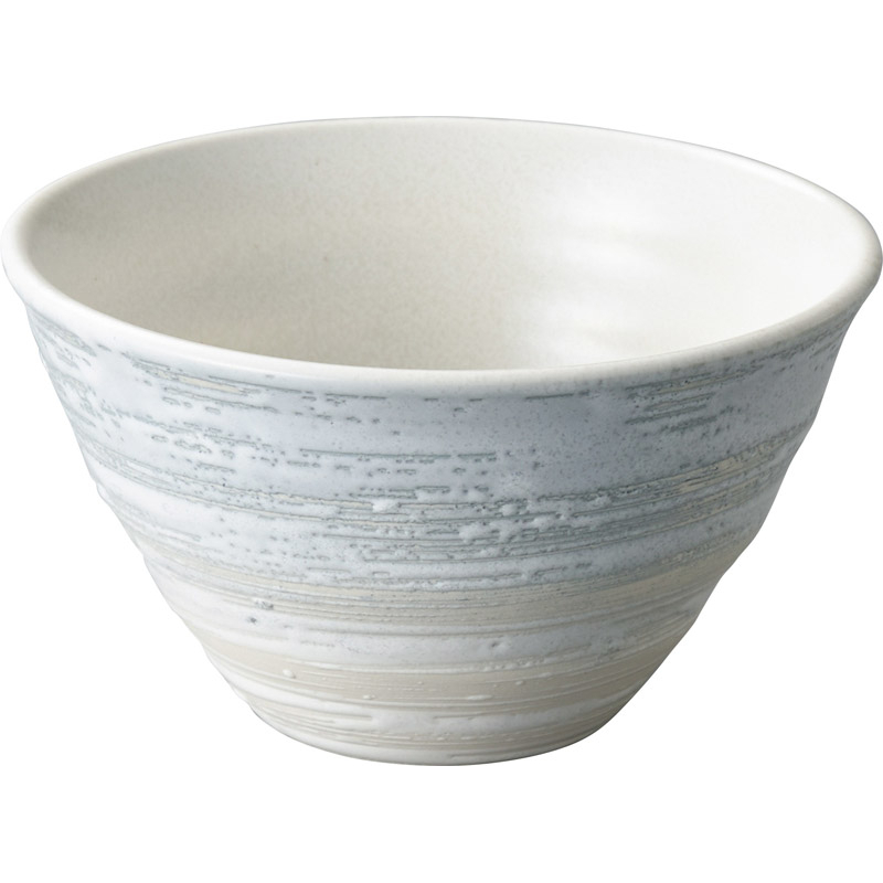 和食器 モダン ボウル 食器 茶碗 陶器 おしゃれ 13cm 515ml 四季彩陶器 美濃焼 業務用 そらなぎ リップル碗 大 53117069