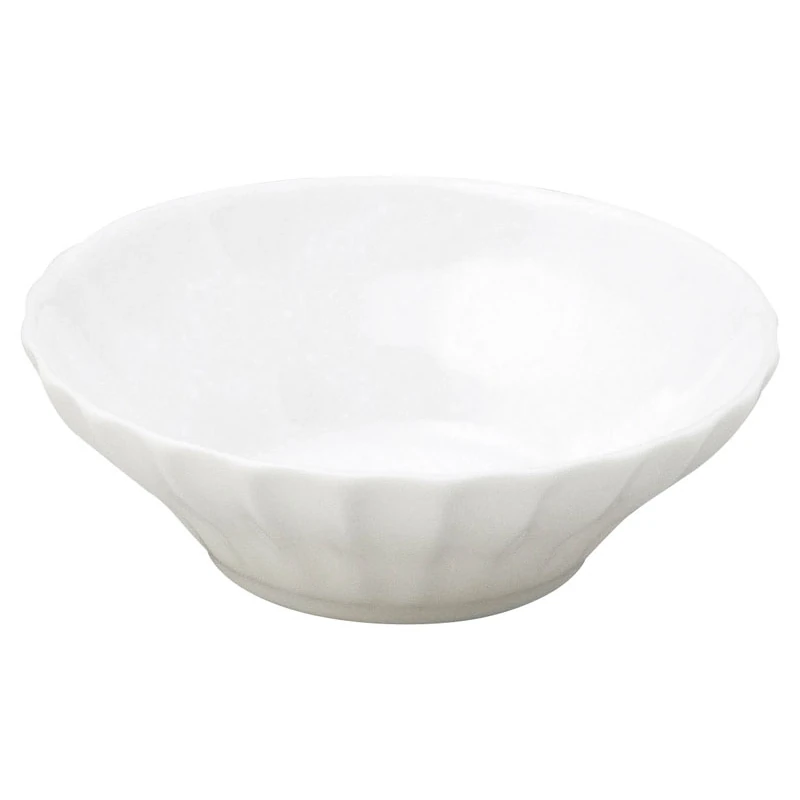 12cm 中鉢 浅鉢 ボウル 250ml 和食器 陶器 四季彩陶器 美濃焼 業務用 かすみ 白 56100031