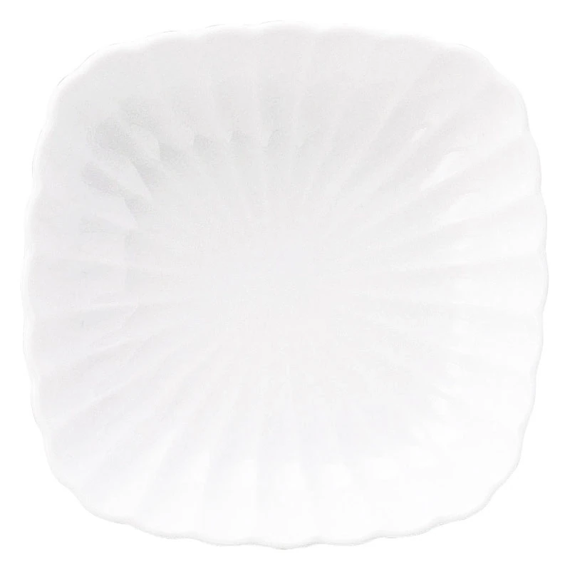 小鉢 12cm 150ml 陶器 角皿 浅鉢 四季彩陶器 美濃焼 業務用 かすみ 白 56100069