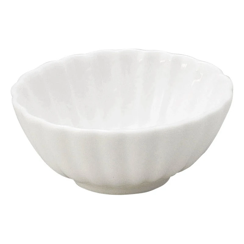 7cm 小鉢 楕円 鉢 陶器 和食器 四季彩陶器 美濃焼 業務用 電子レンジ 食洗器対応 かすみ 白 56100098