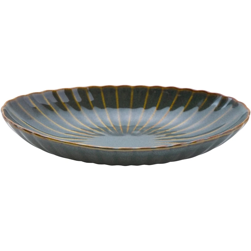 楕円皿 16cm 前菜皿 焼物皿 オーバルプレート 和食器 陶器 四季彩陶器 美濃焼 業務用 かすみ 山藍 56170076