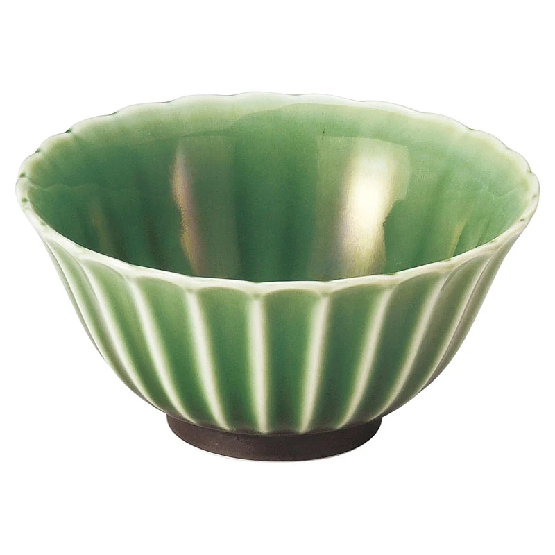 ボウル 中鉢 11cm 275ml 和食器 陶器 四季彩陶器 美濃焼 業務用 かすみ 緑 56171022
