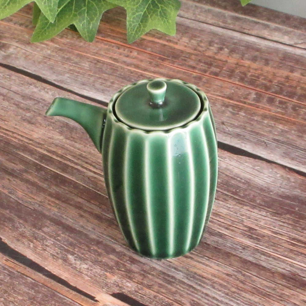 醤油差し 陶器 おしゃれ 120ml 醤油入れ 調味料入れ 和風 醤油・ソース差し 四季彩陶器 美濃焼 業務用 かすみ 緑 56171057