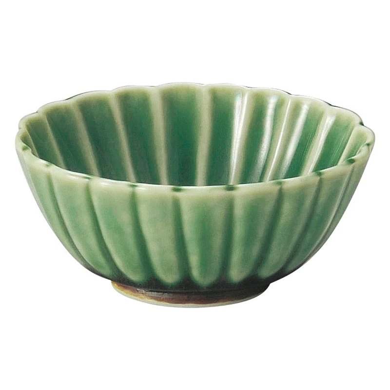 11cm 小鉢 楕円 鉢 陶器 和食器 四季彩陶器 美濃焼 業務用 電子レンジ 食洗器対応 かすみ 緑 56171097