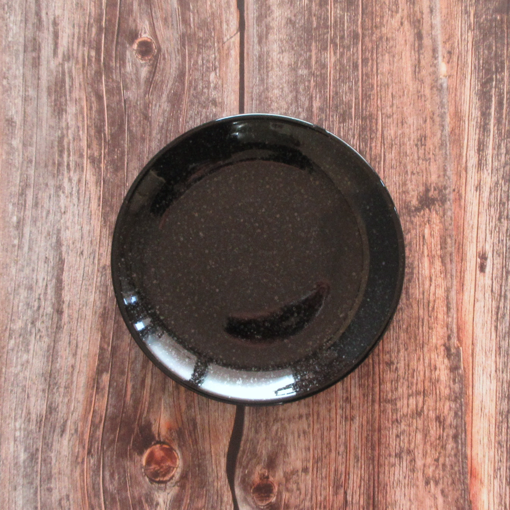 ケーキ皿 パン皿 おしゃれ 19cm 陶器 四季彩陶器 美濃焼 業務用 黒御影 11-205-5