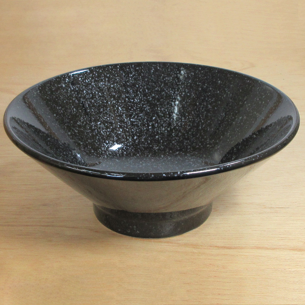 ラーメン丼 どんぶり 25cm 1800ml 黒 おしゃれ 四季彩陶器 美濃焼 業務用 黒中華 黒御影 11-206-5