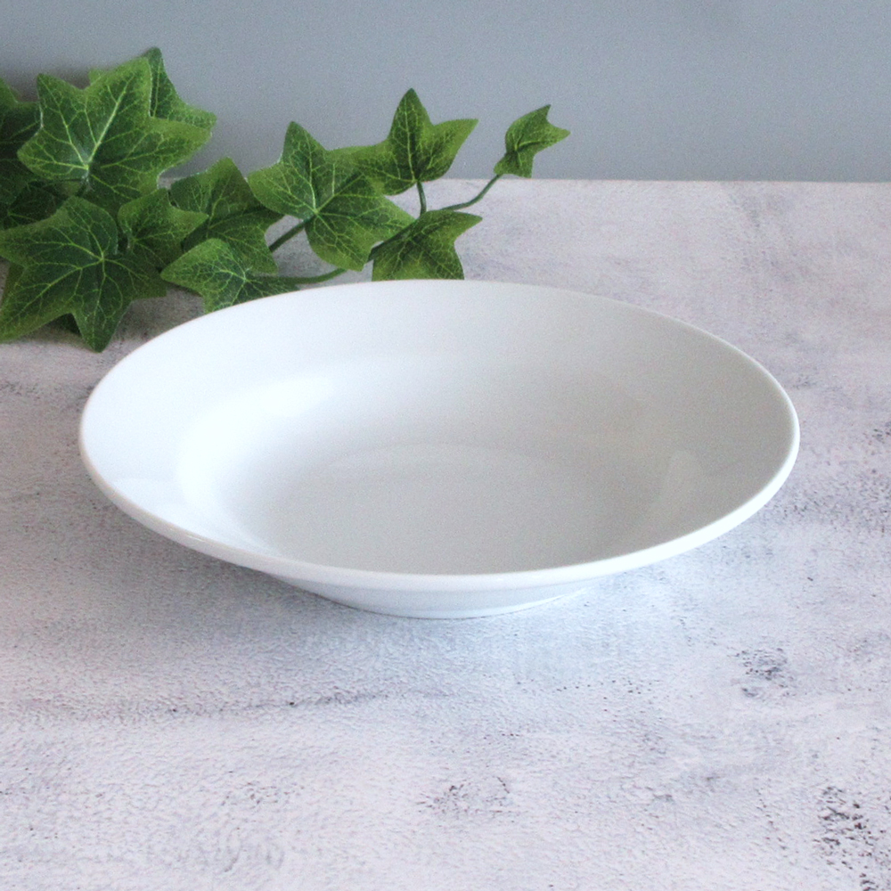 深皿 スープ皿 リム 23cm おしゃれ 陶器 食器 白い食器 四季彩陶器 美濃焼 業務用 ホテルベーシック 11-61-14