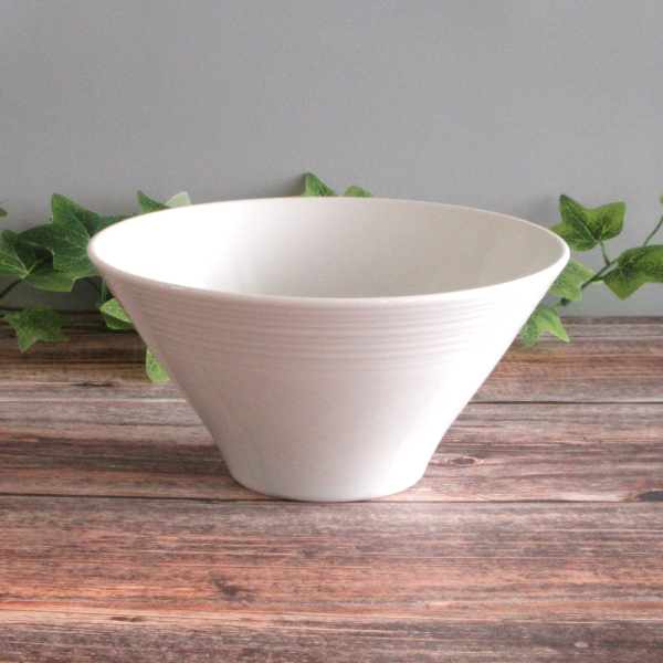 深ボウル ラーメン丼 白 19cm 1100ml ルミナ ナチュラルレリーフ 四季彩陶器 美濃焼 業務用 11-82-15