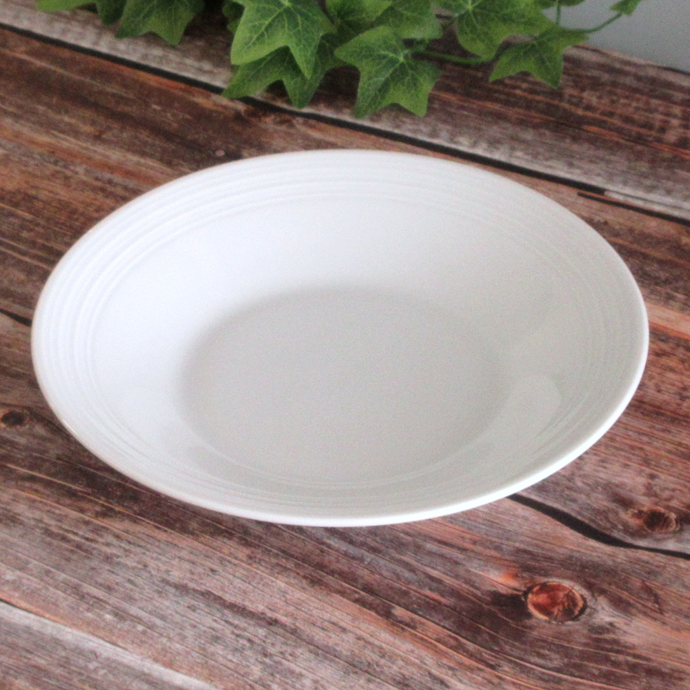 深皿 スープ皿 リム 22cm おしゃれ 陶器 食器 白い食器 四季彩陶器 美濃焼 業務用 ルミナ 11-82-3
