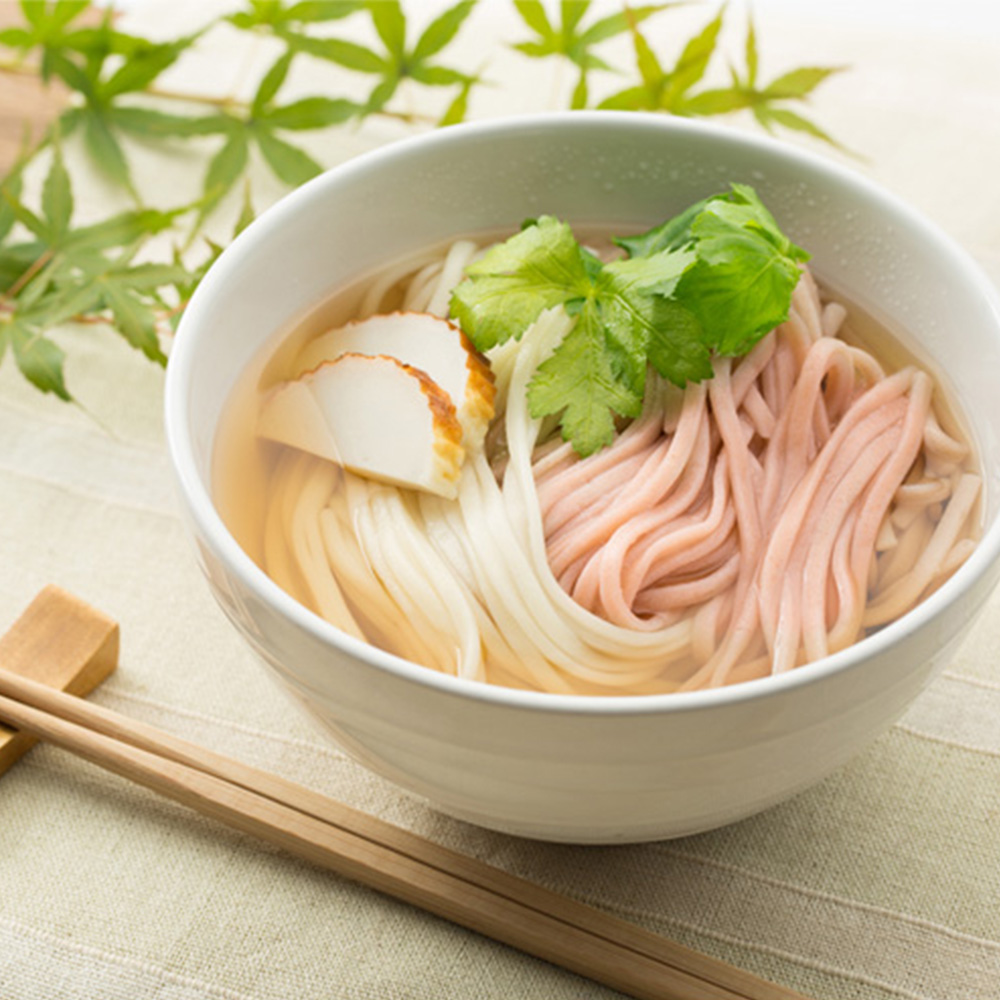 【岡山県】美人うどん　紅白（赤米・玄米）2種セット