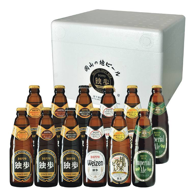 【岡山県｜地ビール】「独歩ビール」 クラフトビア本格派飲み比べセット 12本【産地直送・同梱不可】