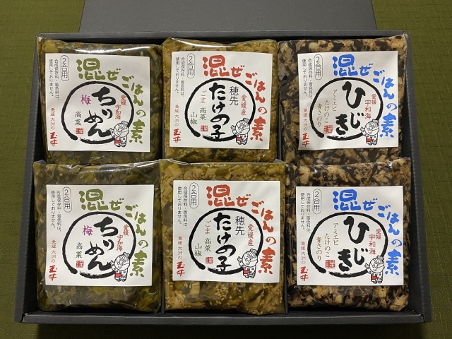 【愛媛県】混ぜご飯の素ひじき・ちりめん・穂先たけのこ詰め合わせ