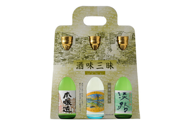 【千年一酒造・銘酒セット】酒味三昧(3本入セット 枡付き)各300ml