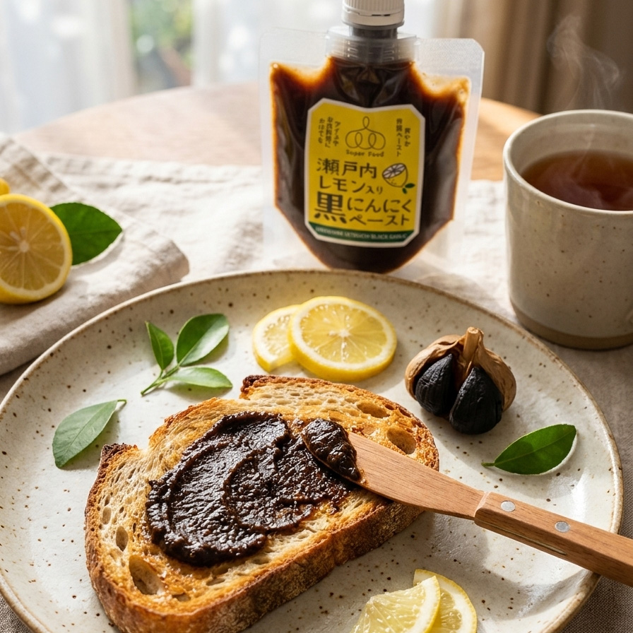 【広島県】瀬戸内レモン入り黒にんにくペースト（100g×3パック）