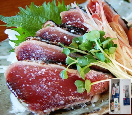 完全わら焼き・まさに土佐の味 「龍馬タタキ」２節（約７００ｇ）・美味海230ｇセット