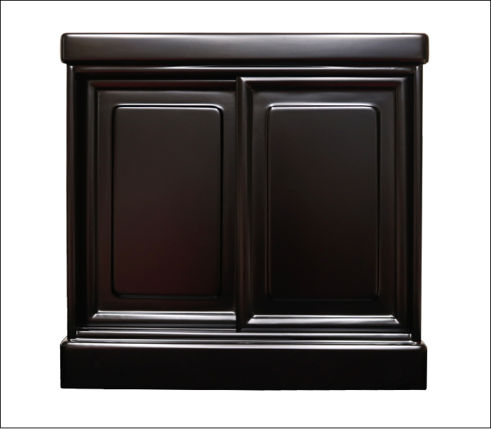 【送料無料】場所を選ばないシンプルデザイン　たっぷり収納お仏壇台【紫檀色お仏壇台】