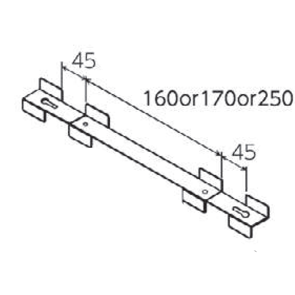 45mm幅用 段積用 高防錆SW1セパ 160×160 基礎幅160・170mm (100
