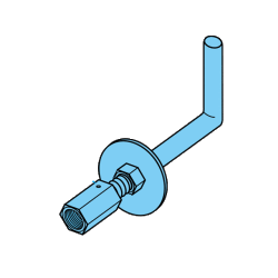 MS用　アンカー カネシン ショートクランクアンカーボルト SCA16-365（20本入