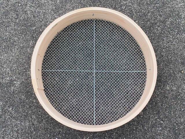 木製曲げ輪ふるい（通し） 36cmタイプ 舗装現場で働く人のために