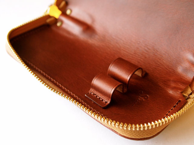 上質な革!!シンプルデザインの丈夫なレザーペンケースS/本革製